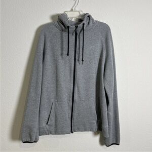Layer 8 Mens Hoodie Size XL Gray Full Zip Two Front Pockets Fleece Blend Fabric